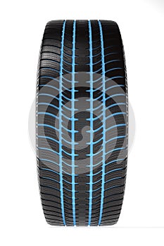 Car winter tire with separate tread