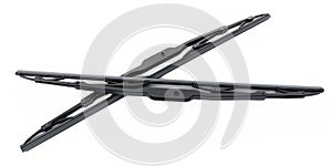 Car wipers isolated on white background. 3D illustration