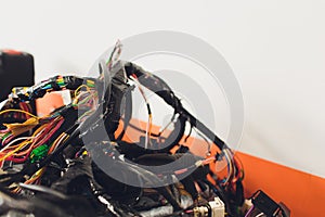 Car wiring and Car system many wires for background text