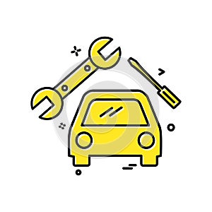 Car workshop icon design vector