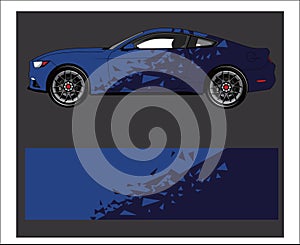 Car wrap decal. Abstract strip for racing car wrap, sticker, and decal.