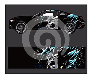 Car wrap decal. Abstract strip for racing car wrap, sticker, and decal.