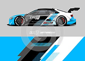 Car wrap decal designs. Abstract racing and sport background for racing livery or daily use car vinyl sticker.