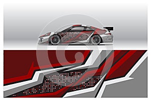 Car wrap decal designs. Abstract racing and sport background for racing livery or daily use car vinyl sticker. Decal vector eps