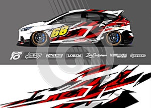 Abstract stripe racing background for wrap vehicle. photo