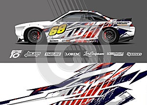 Race car wrap designs illustrations photo