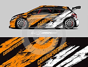 Car wrap decal graphic design. Abstract stripe racing background designs for wrap cargo van, race car, pickup truck, adventure