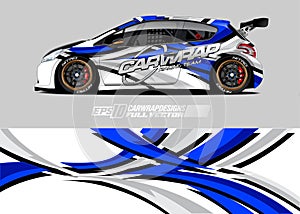 Car wrap decal graphic design. Abstract stripe racing background designs for wrap cargo van, race car, pickup truck, adventure