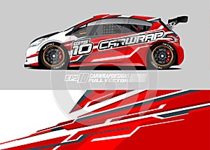 Car wrap decal graphic design. Abstract stripe racing background designs for wrap cargo van, race car, pickup truck, adventure