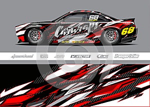 Car wrap decal vector