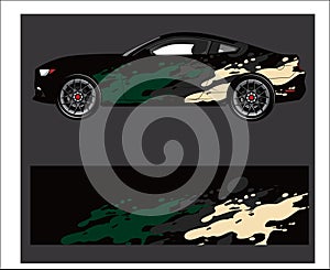 Car wrap grunge. Abstract strip for racing car wrap, sticker, and decal.