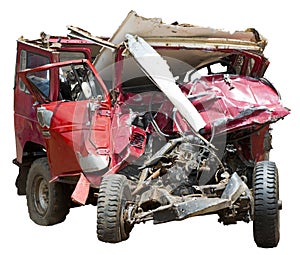 Car Wreck Accident Isolated