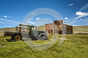 Car wreck in Bodie ghost town, California