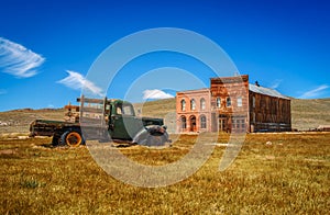 Car wreck in Bodie ghost town, California