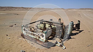 Car wreck in Reserva de Namibe photo