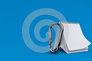 Carabiner with blank calendar