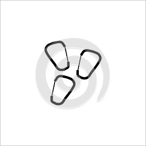 Carabiner for camping vector solid icons