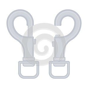 Carabiner icon isolated