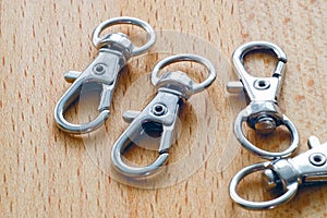 Carabiner for keys. Key chain with ring