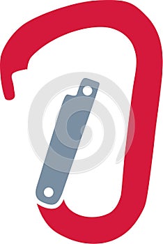 Carabiner red opened