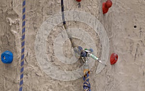 Carabiner, spit and climbing rope 2 photo