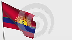 Carabobo waving flag animation on flagpole.