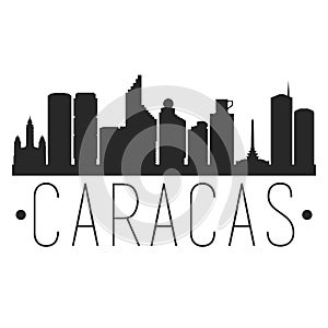 Caracas Venezuela. City Skyline. Silhouette City. Design Vector. Famous Monuments. photo