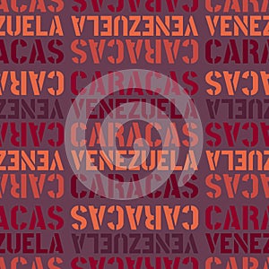 Caracas, venezuela seamless pattern