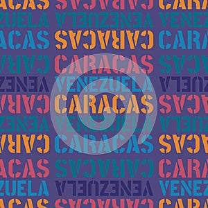 Caracas, venezuela seamless pattern