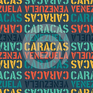 Caracas, venezuela seamless pattern