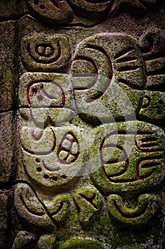 Caracol Belize glyphs