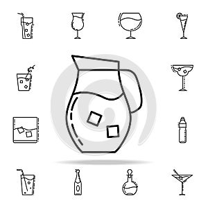 carafe with cold drink dusk icon. Drinks & Beverages icons universal set for web and mobile