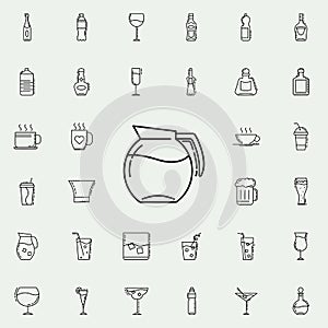 carafe of water dusk icon. Drinks & Beverages icons universal set for web and mobile