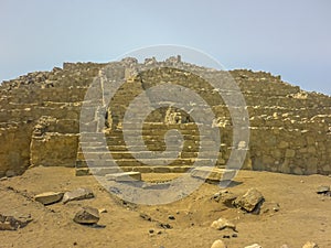 Caral City Ancient Civilization Supe Ruins