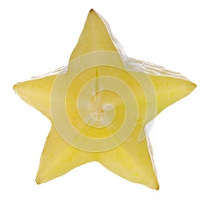 Carambola Starfruit Isolated on White