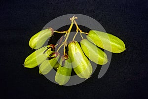 Carambola wuluh  on black background