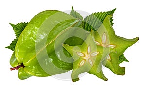 Carambole isolated on white