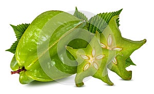 Carambole isolated on white