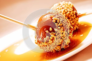 Caramel apples photo