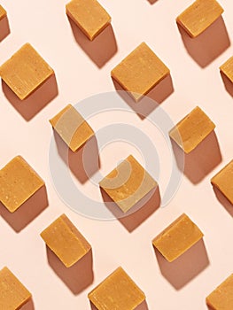 Caramel candies pattern