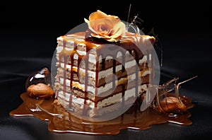 caramel caramel cake, impressive panoramas, exquisite craftsmanship