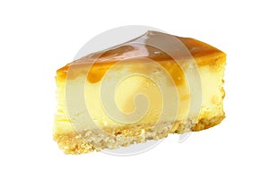 Cheesecake isolated on white background