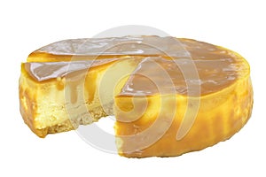Cheesecake isolated on white background