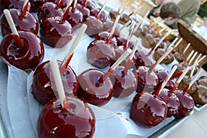 Caramel Covered Candy Apples