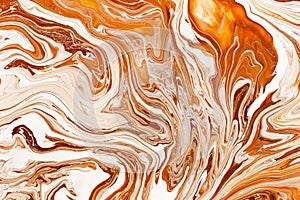 Caramel, cream dynamic and fluid raster texture. Abstract acrylic paints mixture color background. photo