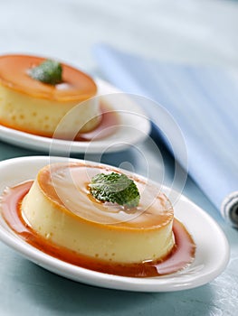 Caramel custard photo