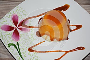 Caramel custard, custard pudding, flan