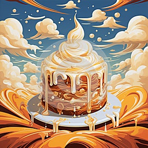 Caramel Dream: Layers of creamy caramel enrobed in a cloud of whipped cream