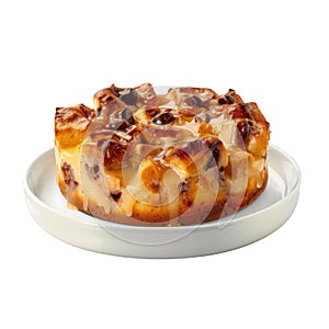 Caramel Drizzled Bread Pudding with Chocolate Chips