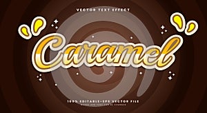 Caramel editable text effect template